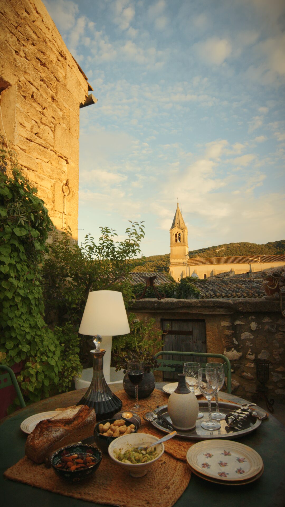 Sunset aperitif on the terrace